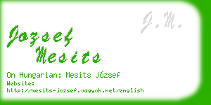 jozsef mesits business card